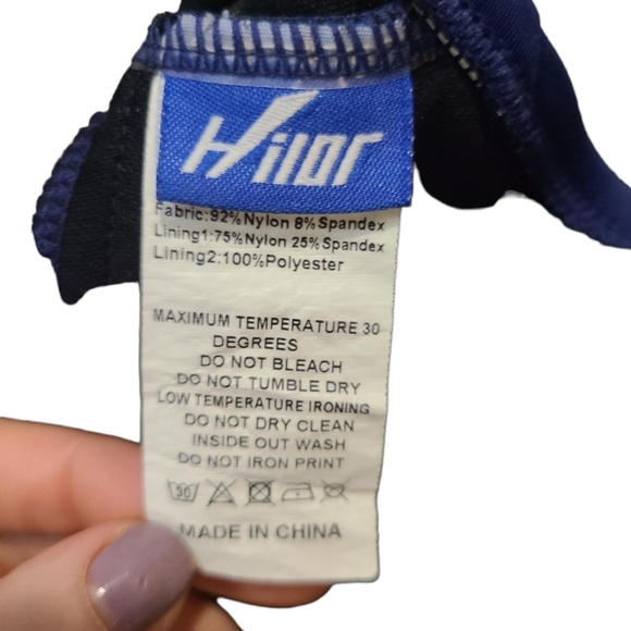 HILOR one piece ruched swimsuit 14 - Picture 7 of 9